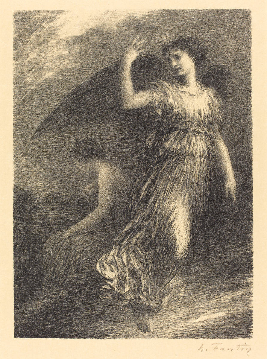 Debut from "Paradise and the Peri" (3rdplate ) by Henri Fantin-Latour (French, 1836 - 1904), 16X12"(A3)Poster Print