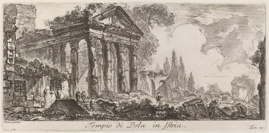 Tempio di Pola in Istria by Giovanni Battista Piranesi (Italian, 1720 - 1778), 16X12"(A3)Poster Print
