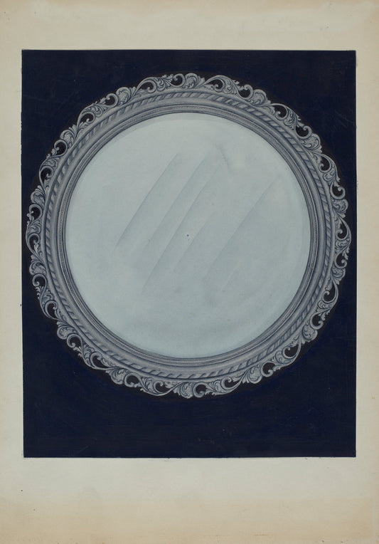 Picture Frame-Carved Wood by Natalie Simon (American, active c. 1935), 16X12"(A3)Poster Print
