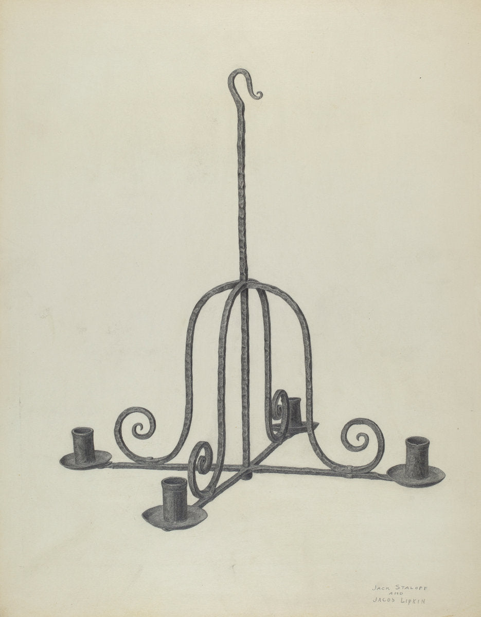 Chandelier by Jack Staloff and Jacob Lipkin (American, active c. 1935), 16X12"(A3)Poster Print