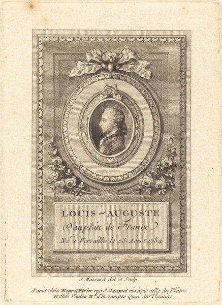 Louis-Auguste, Dauphin of France by Jean-Baptiste-Raphael-Urbain Massard (French, 1775 - 1843), 16X12"(A3)Poster Print