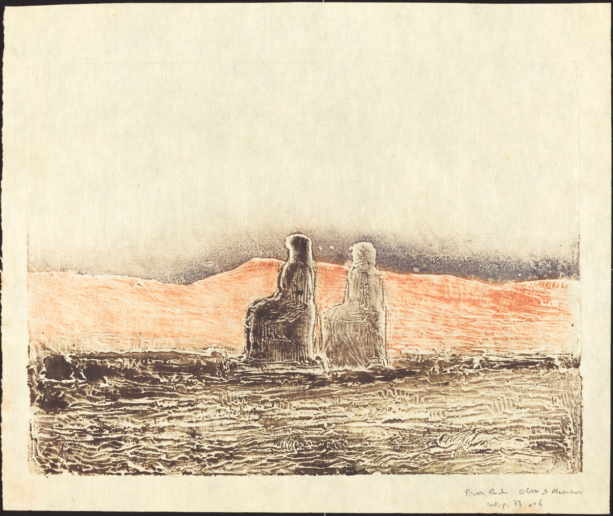 Colosses de Memnon (Thebes) by Pierre Roche (French, 1855 - 1922), 16X12"(A3)Poster Print