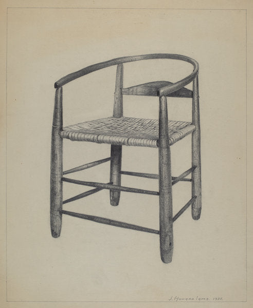 Chair-Round-A-Bout by J. Howard Iams (American, active c. 1935), 16X12"(A3)Poster Print