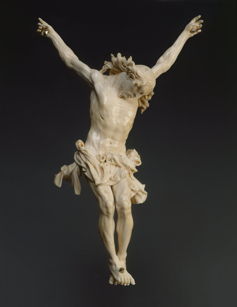 c. 1700 by North European 18th Century, Possibly German (Christ Crucified), 16X12"(A3)Poster Print