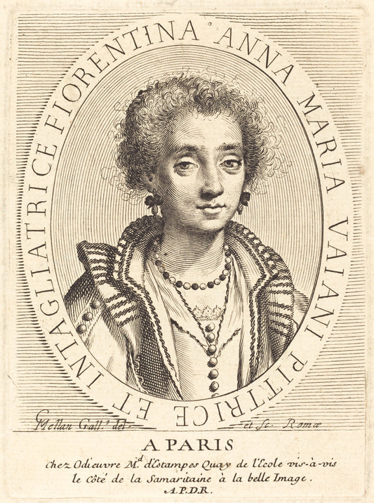 Anna Maria Vaiani by Claude Mellan (French, 1598 - 1688), 16X12"(A3)Poster Print