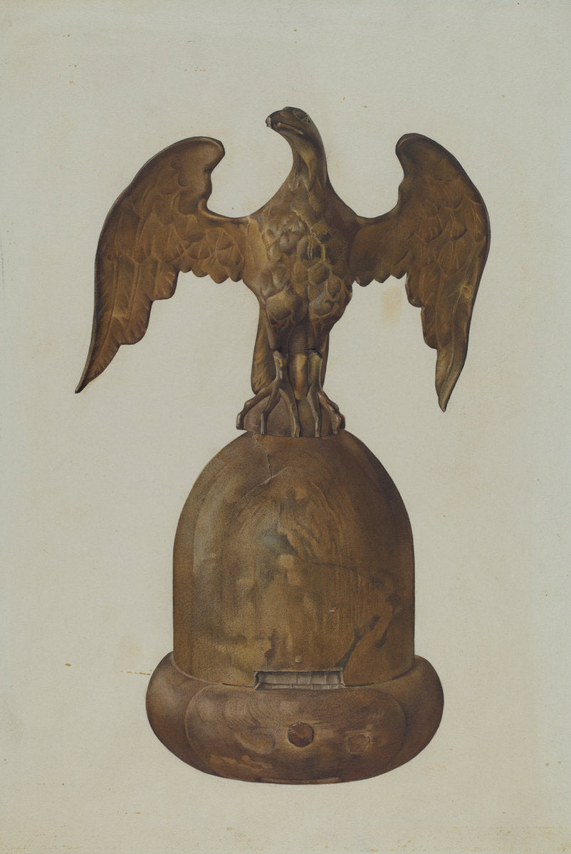Flag Pole Finial by Victor F. Muollo (American, active c. 1935), 16X12"(A3)Poster Print