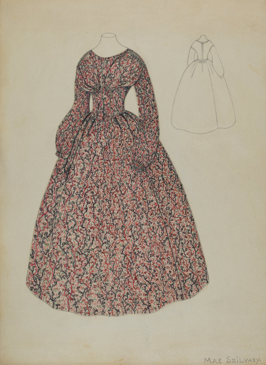 Dress by Mae Szilvasy (American, active c. 1935), 16X12"(A3)Poster Print