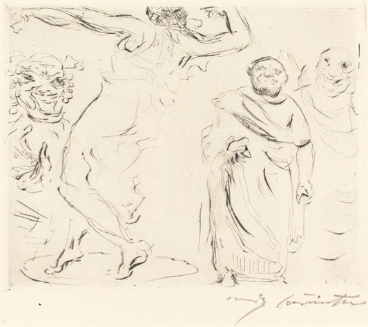 The Banquet of Trimalchio: pl.XI by Lovis Corinth (German, 1858 - 1925), 16X12"(A3)Poster Print