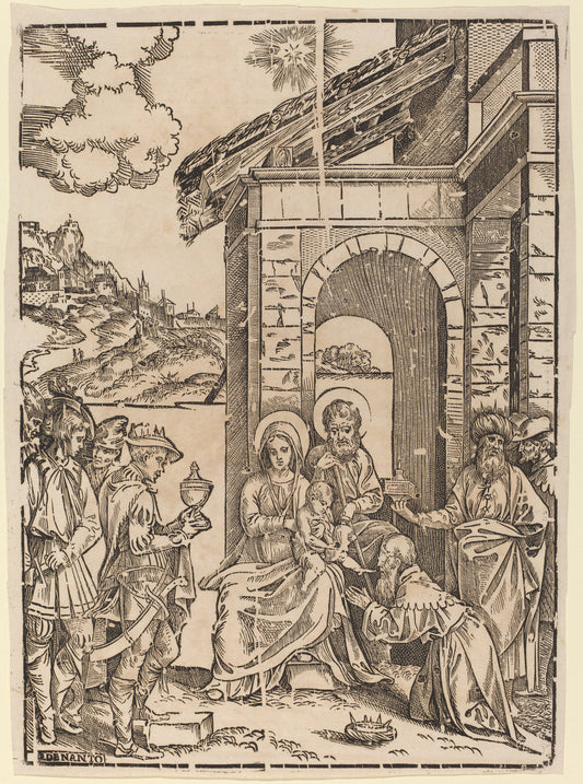 The Adoration of the Magi by Francesco Denanto (Italian, active c. 1532), 16X12"(A3)Poster Print