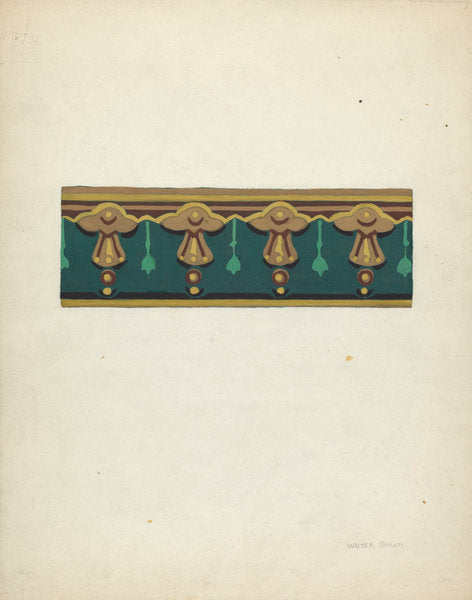 Wallpaper by Walter Doran (American, active c. 1935), 16X12"(A3)Poster Print