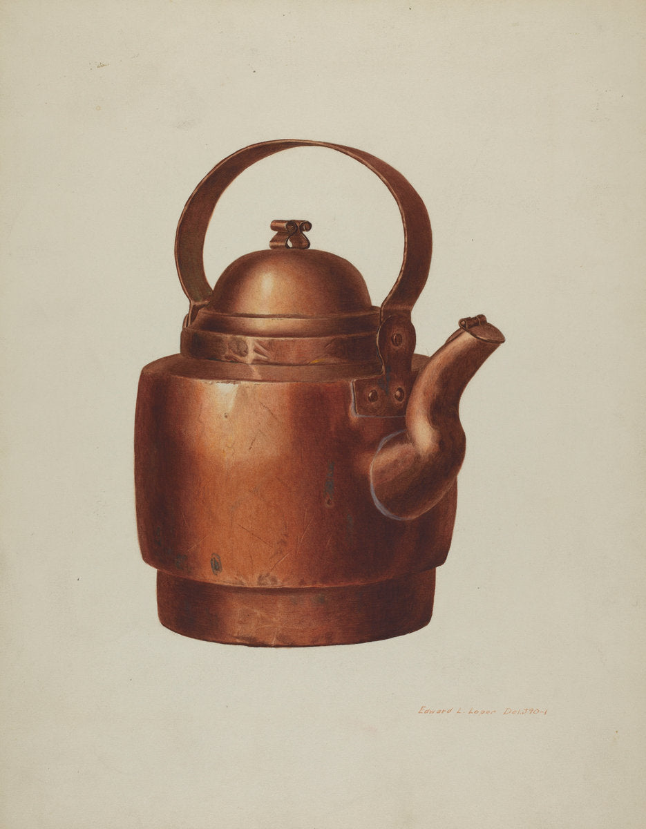 Copper Kettle by Edward L. Loper (American, born 1916), 16X12"(A3)Poster Print