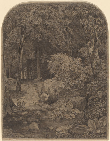 Landscape by William Trost Richards (American, 1833 - 1905), 16X12"(A3)Poster Print