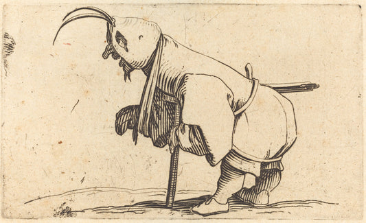 The Hooded Cripple by Jacques Callot (French, 1592 - 1635), 16X12"(A3)Poster Print