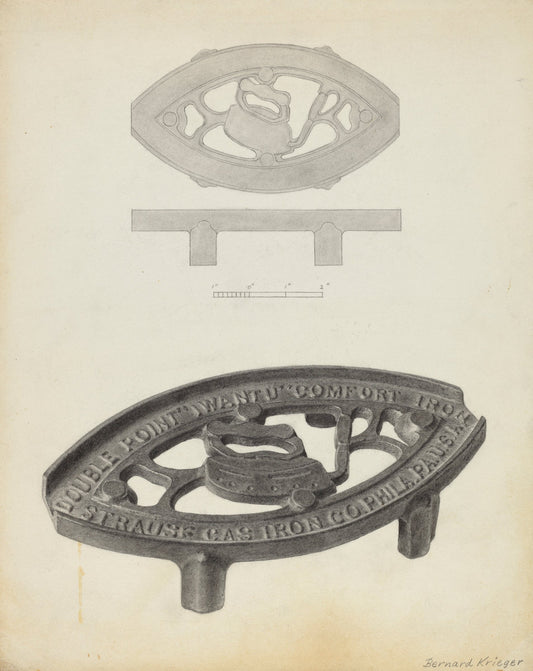Flat Iron Holder by Bernard Krieger (American, active c. 1935), 16X12"(A3)Poster Print