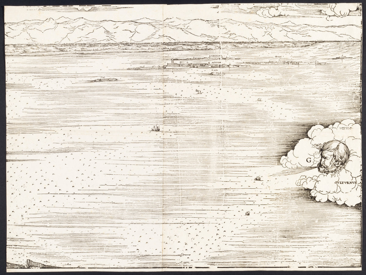 View of Venice [upper right block] by Jacopo de' Barbari (Venetian, c. 1460/1470 - 1516 or before), 16X12"(A3)Poster Print