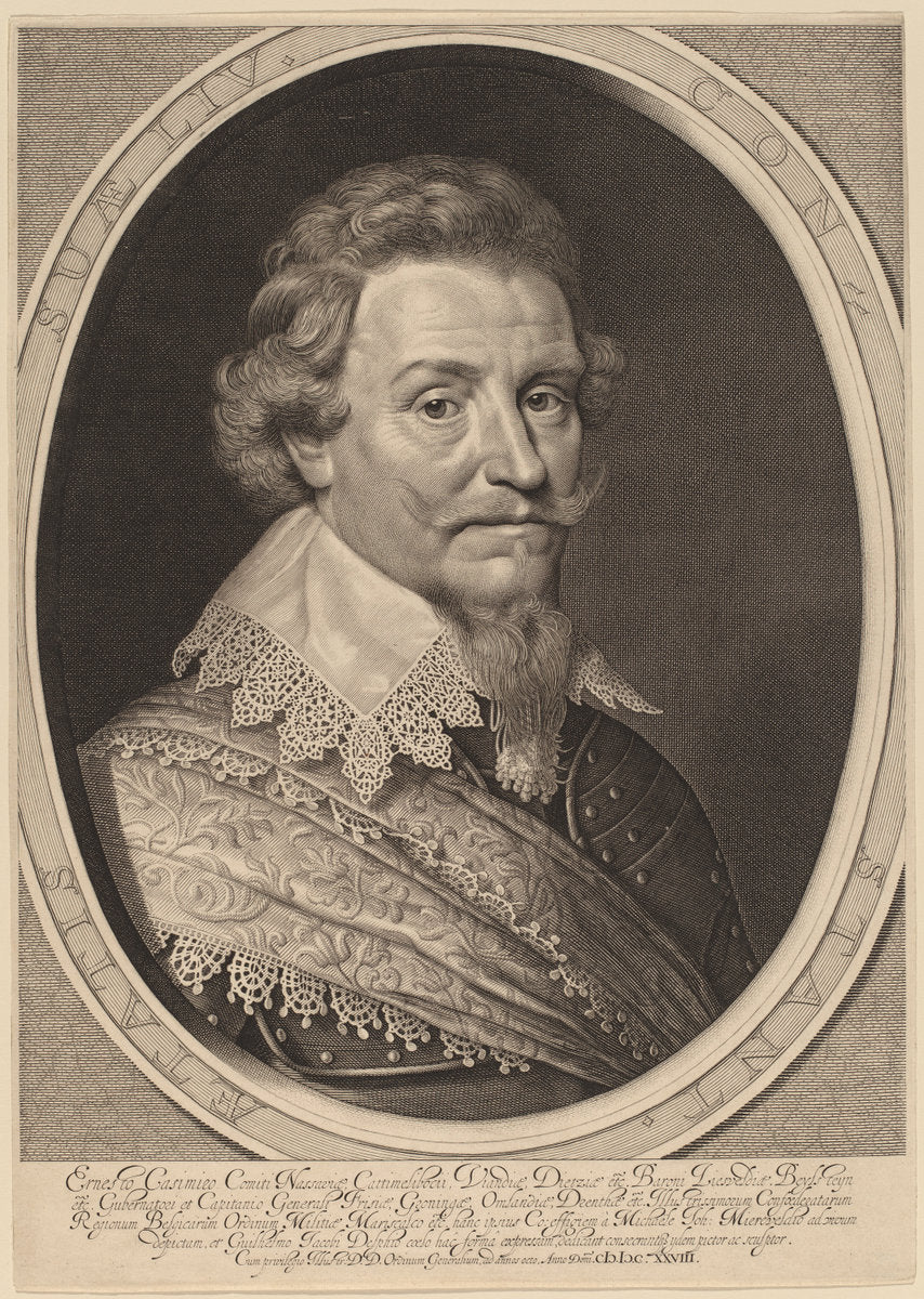 Ernest Casimir, Count of Nassau-Dietz by Willem Jacobsz Delff after Michiel van Miereveld (Dutch, 1580 - 1638), 16X12"(A3)Poster Print