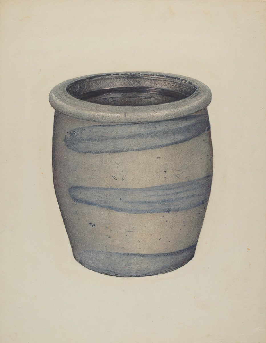 Crock by Paul Poffinbarger (American, active c. 1935), 16X12"(A3)Poster Print