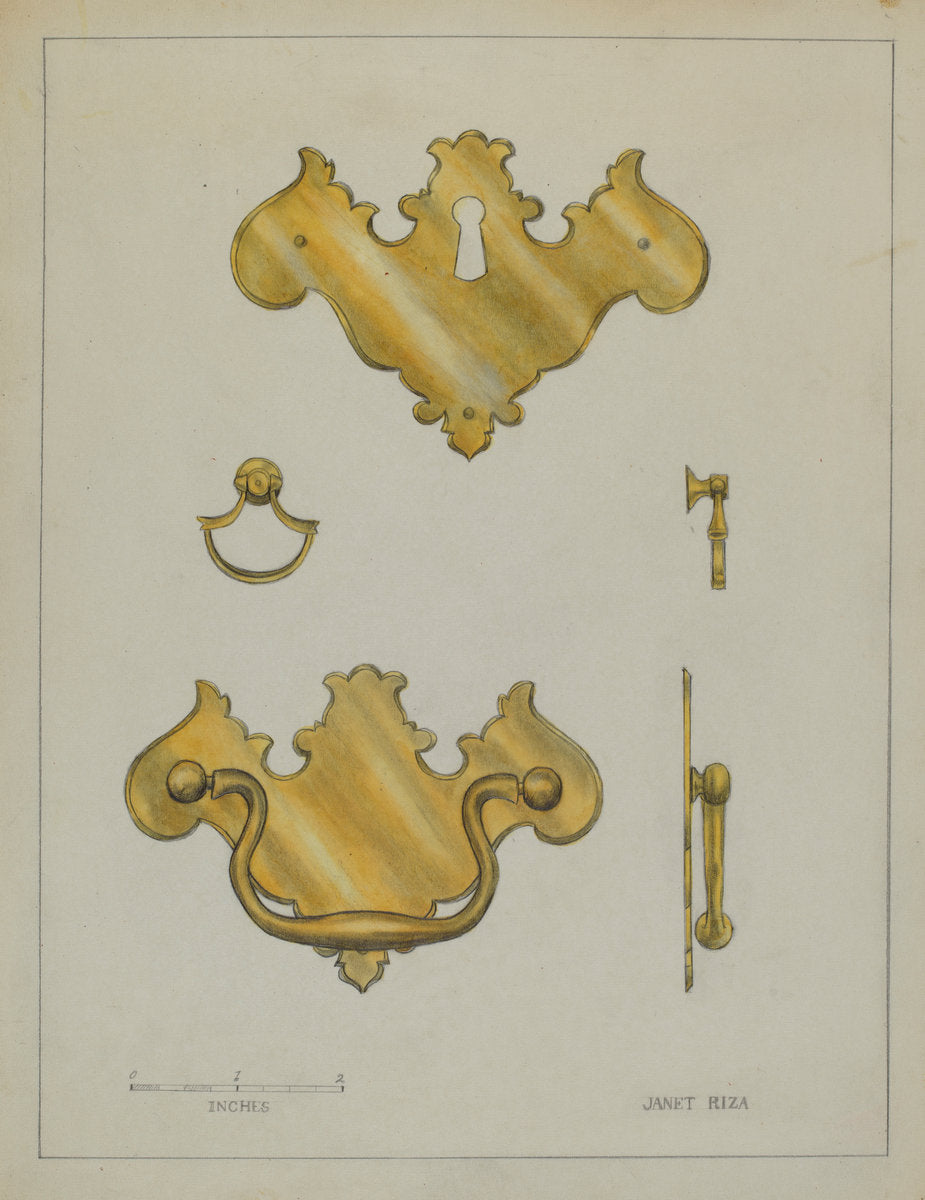 Drawer Pull by Janet Riza (American, active c. 1935), 16X12"(A3)Poster Print