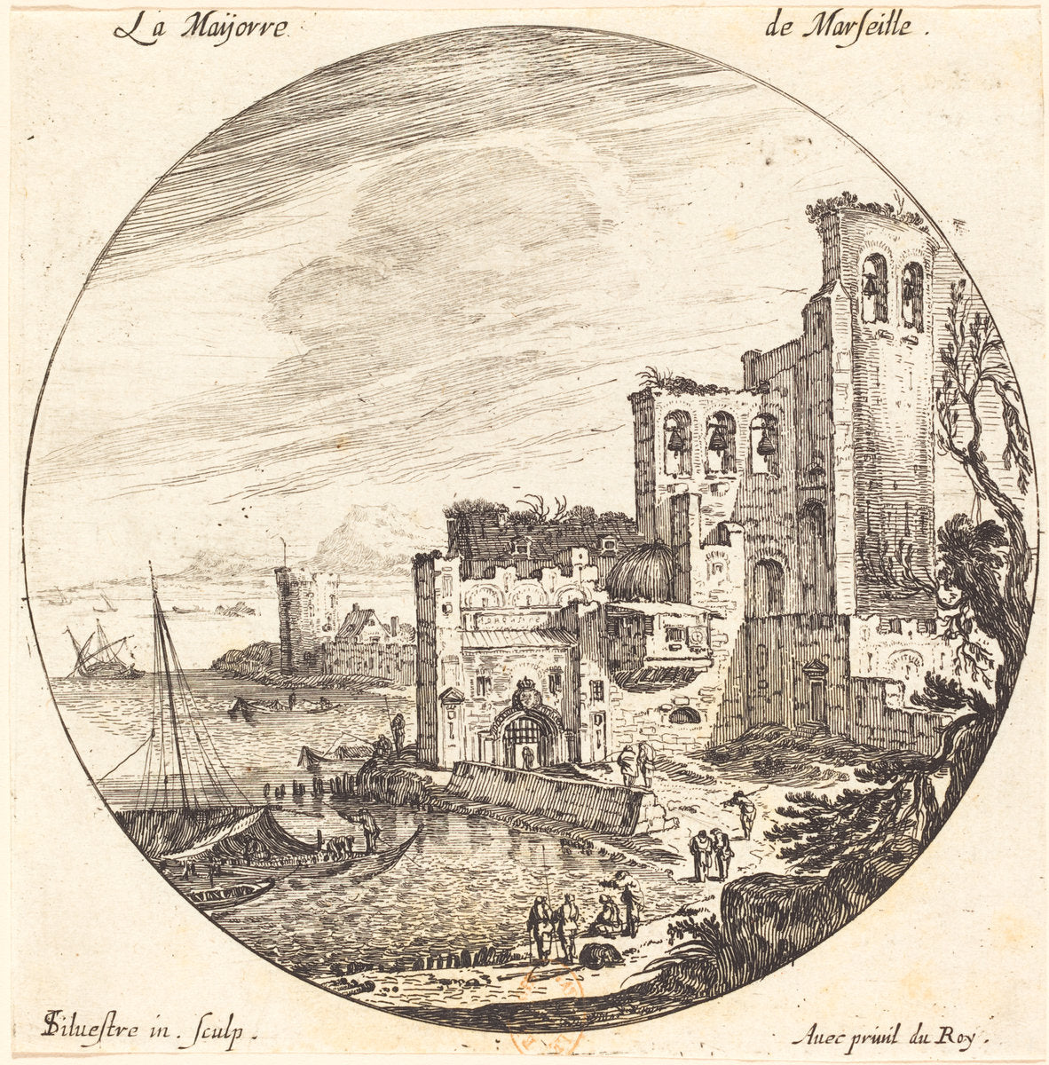 La Maijorre de Marseille by Israël Silvestre (French, 1621 - 1691), 16X12"(A3)Poster Print