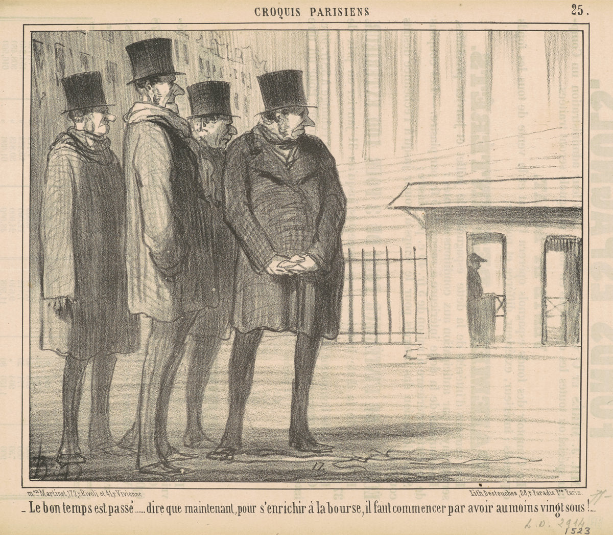 Le bon temps est passé ... by Honoré Daumier (French, 1808 - 1879), 16X12"(A3)Poster Print