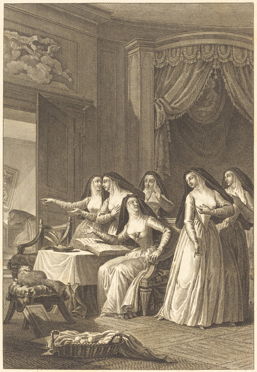 Soeur Jeanne by Charles Emmanuel Patas after Charles Monnet (French, 1744 - 1802), 16X12"(A3)Poster Print