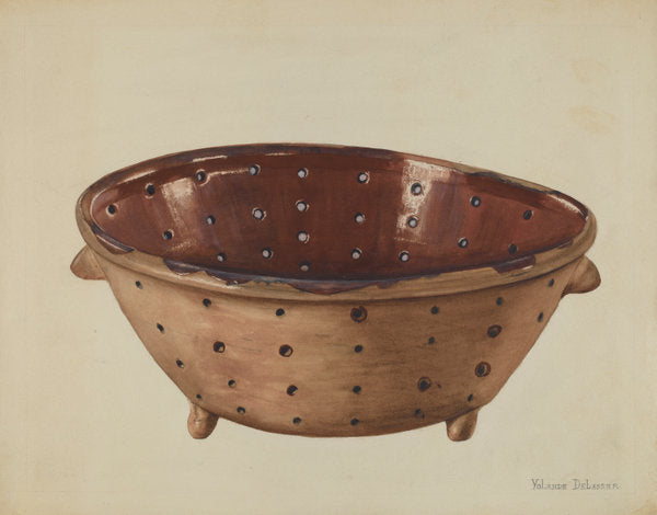 Colander by Yolande Delasser (American, active c. 1935), 16X12"(A3)Poster Print