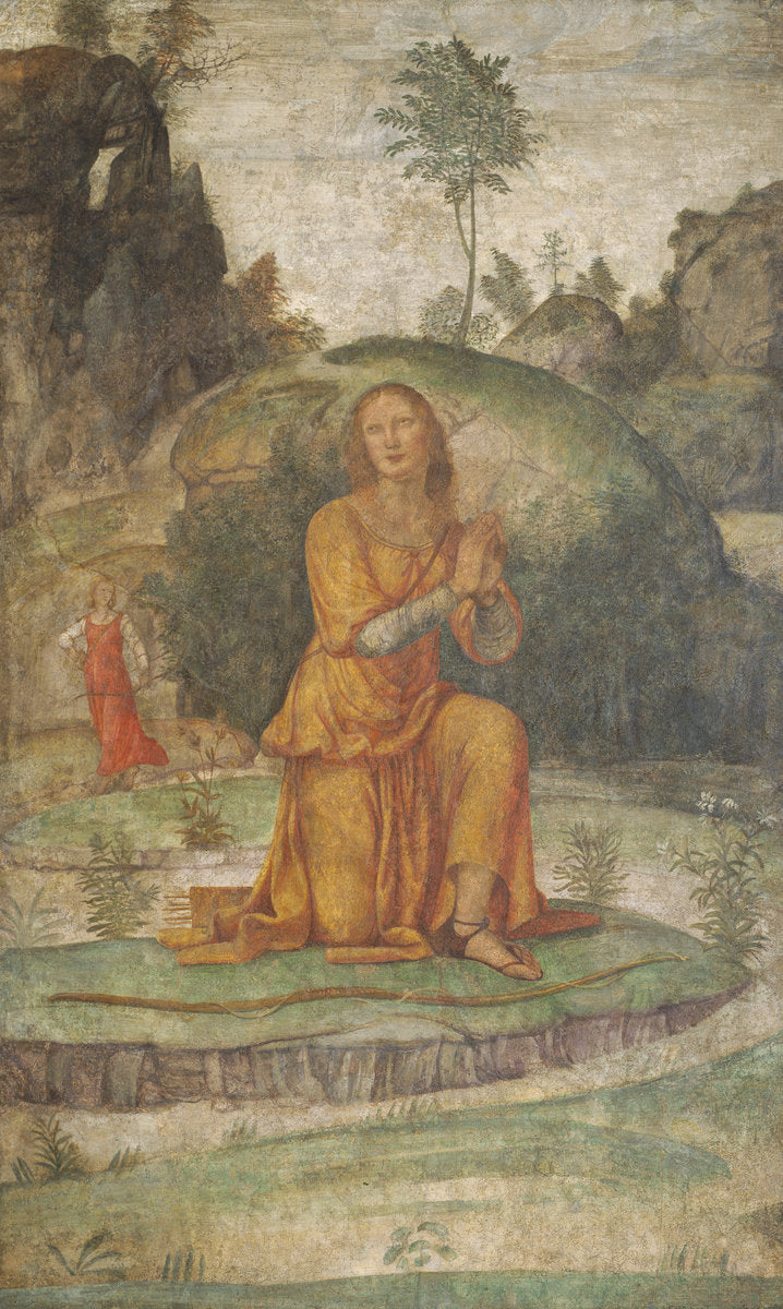 Procris' Prayer to Diana by Bernardino Luini (Italian, c. 1480 - 1532), 16X12"(A3)Poster Print