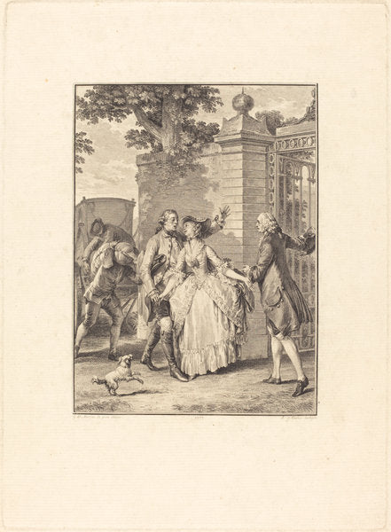 La confiance des belles âmes by Antoine-Jean Duclos after Jean-Michel Moreau (French, 1742 - 1795), 16X12"(A3)Poster Print