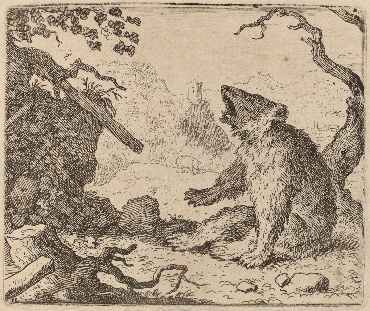 The Bear Sent as Messenger by Allart van Everdingen (Dutch, 1621 - 1675), 16X12"(A3)Poster Print