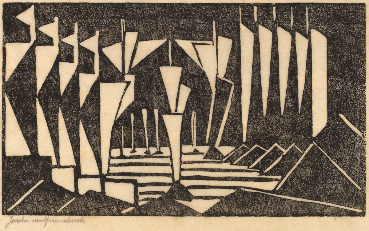 Stylized Sailboats by Jacoba van Heemskerck van Beest (Dutch, 1876 - 1923), 16X12"(A3)Poster Print