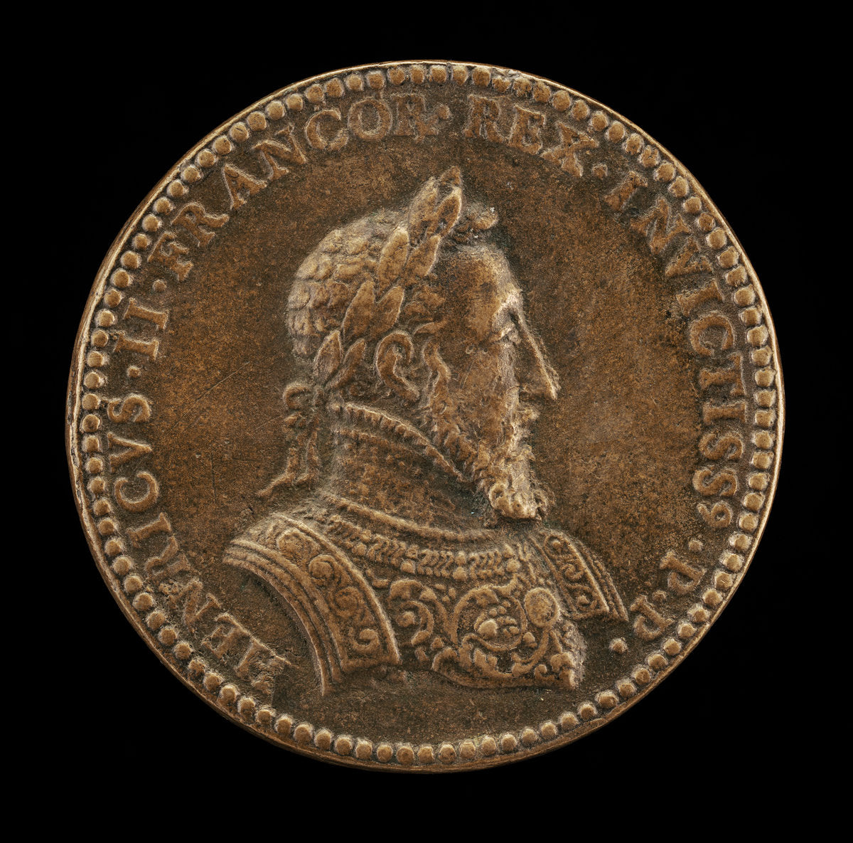 Henri II, 1519-1559, King of France 1547 [obverse] by Etienne Delaune (French, 1518/1519 - 1583), 16X12"(A3)Poster Print