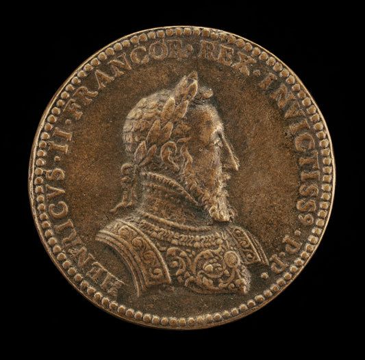 Henri II, 1519-1559, King of France 1547 [obverse] by Etienne Delaune (French, 1518/1519 - 1583), 16X12"(A3)Poster Print
