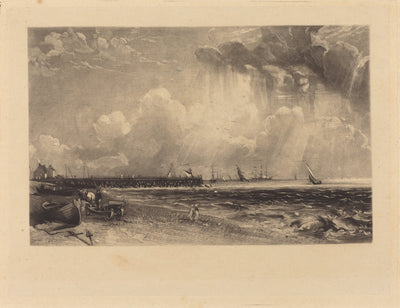 Yarmouth, Norfolk by David Lucas after John Constable (British, 1802 - 1881), 16X12"(A3)Poster Print