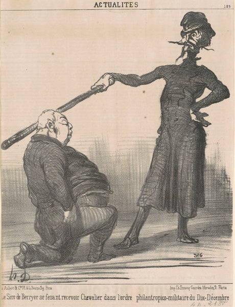 Le sire de Berryer ...Chevalier ... by Honoré Daumier (French, 1808 - 1879), 16X12"(A3)Poster Print