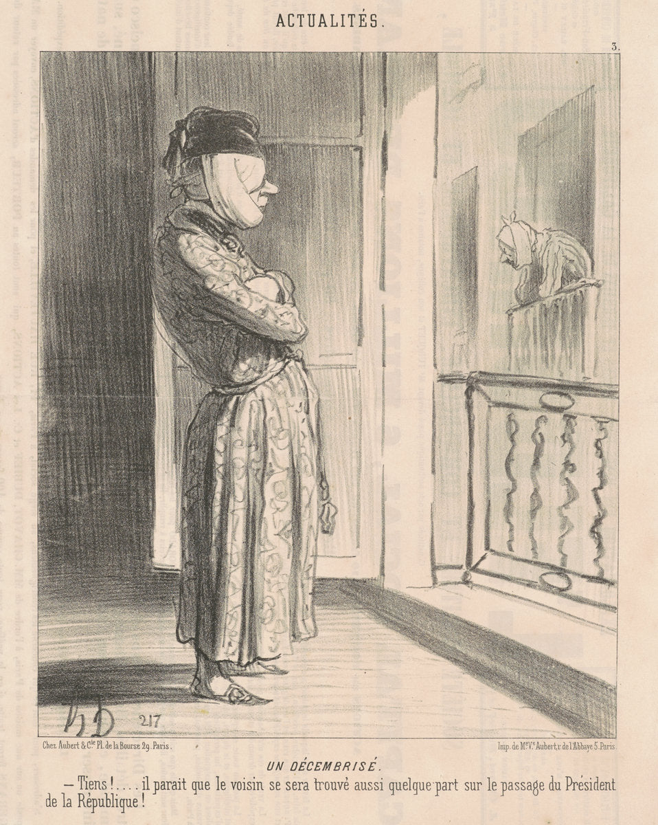 Un Décembrisé by Honoré Daumier (French, 1808 - 1879), 16X12"(A3)Poster Print