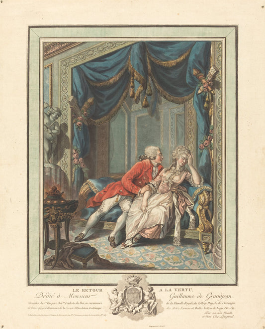 Le retour a la vertu by Joseph de Longueil (French, 1730 - 1792), 16X12"(A3)Poster Print