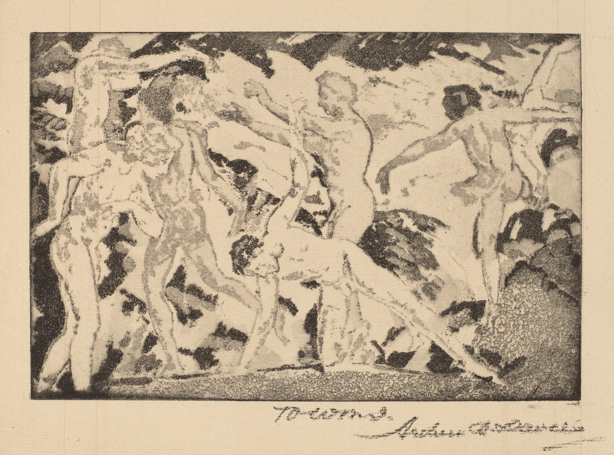By the Caliban by Arthur B. Davies (American, 1862 - 1928), 16X12"(A3)Poster Print
