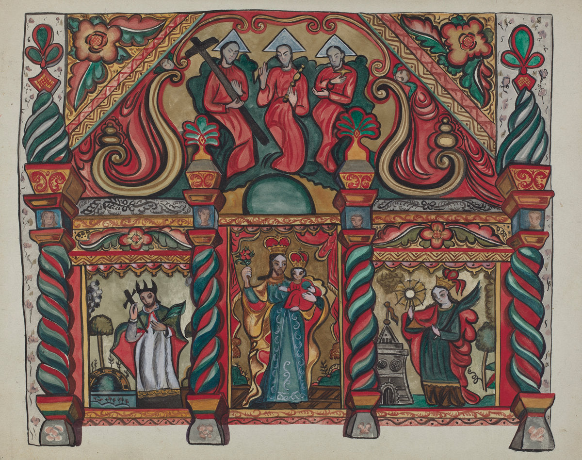 Laguna Main Altarpiece by E. Boyd (American, active c. 1935), 16X12"(A3)Poster Print
