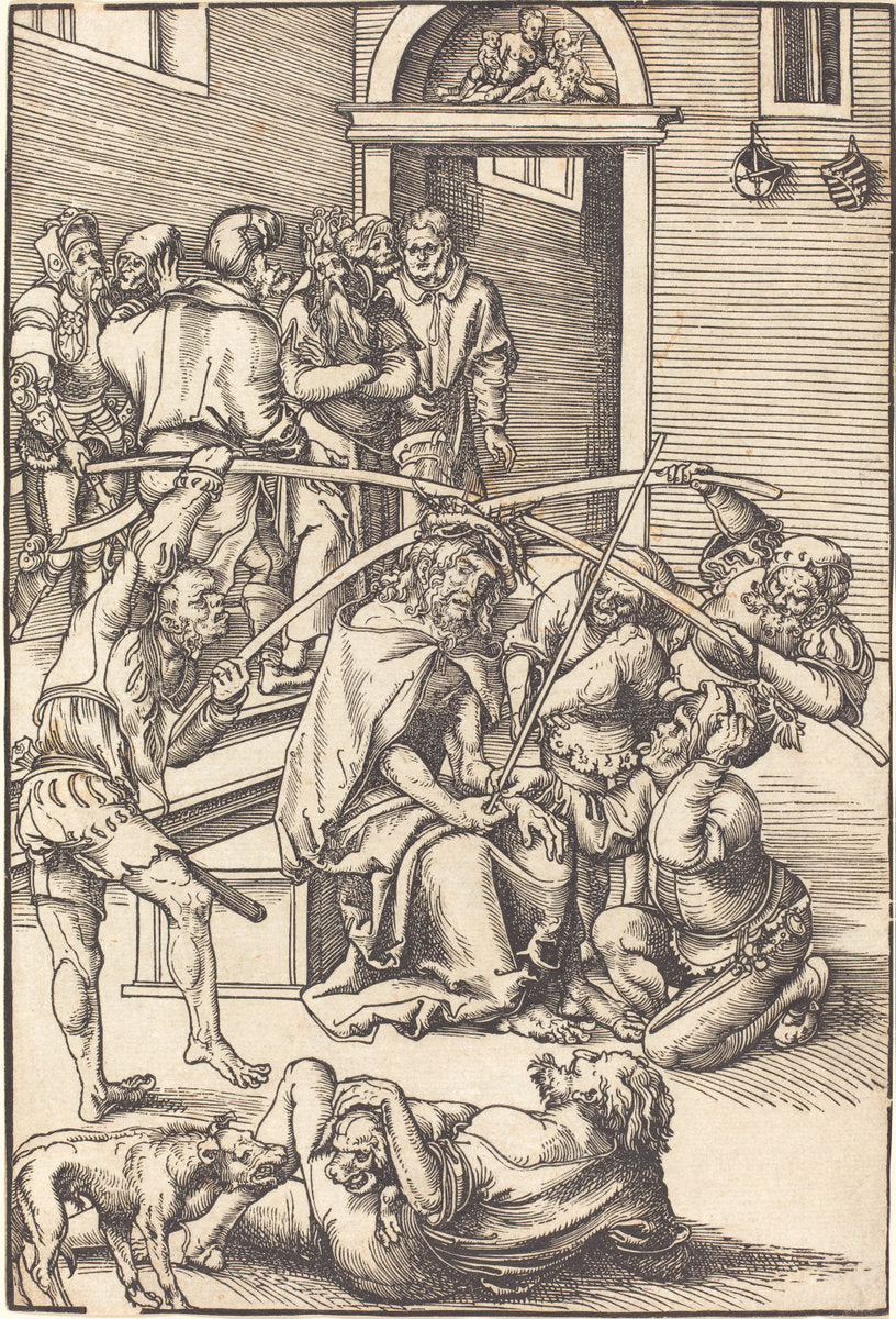 Christ Crowned with Thorns by Lucas Cranach the Elder (German, 1472 - 1553), 16X12"(A3)Poster Print
