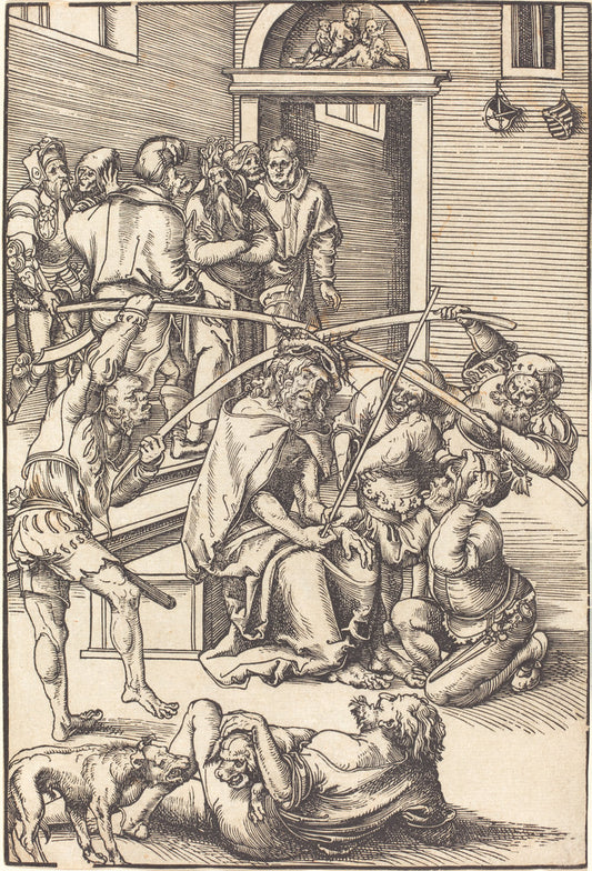 Christ Crowned with Thorns by Lucas Cranach the Elder (German, 1472 - 1553), 16X12"(A3)Poster Print
