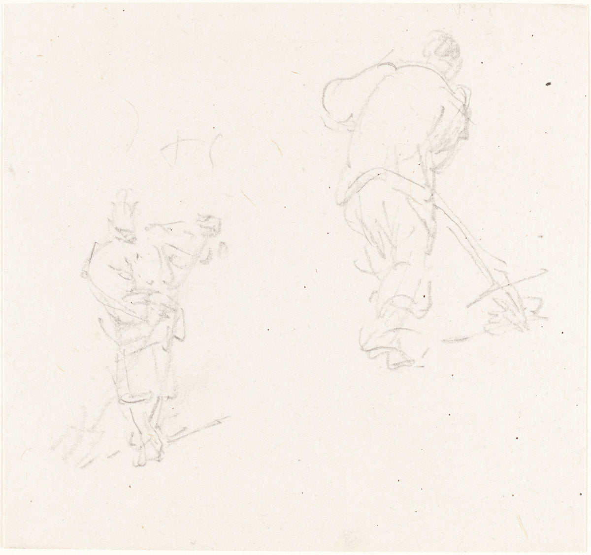 Two Chinese Laborers by George Chinnery (British, 1774 - 1852), 16X12"(A3)Poster Print