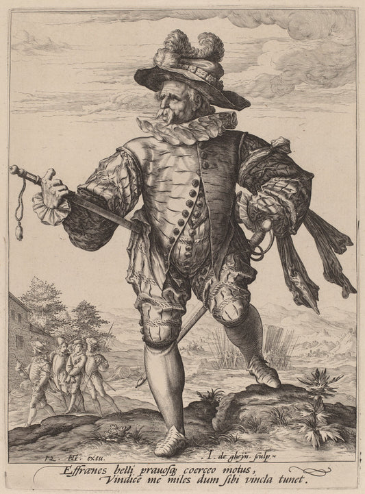 Provost by Jacques de Gheyn II after Hendrik Goltzius (Dutch, 1565 - 1629), 16X12"(A3)Poster Print