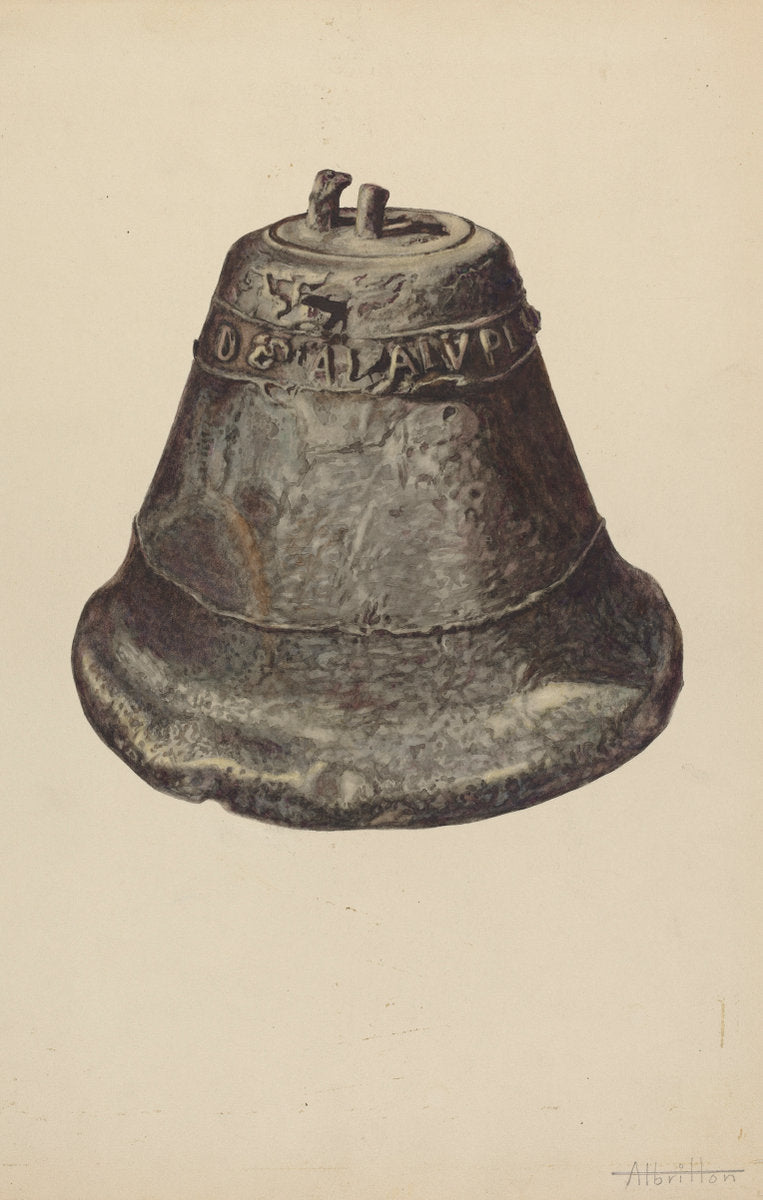 Church Bell by Edward Albritton (American, active c. 1935), 16X12"(A3)Poster Print