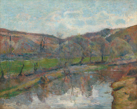 Brittany Landscape by Paul Gauguin (French, 1848 - 1903), 16X12"(A3)Poster Print