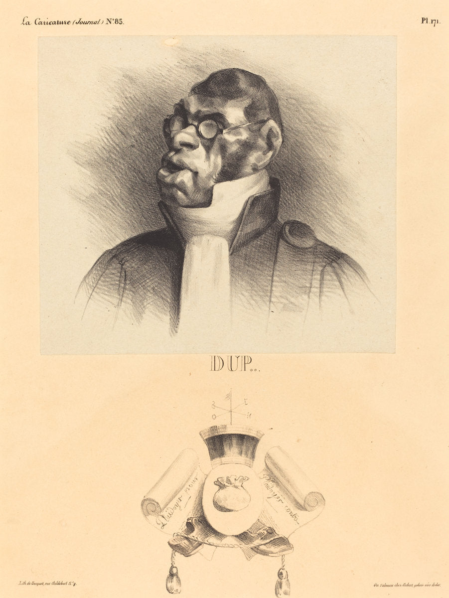 Dupin ainé by Honoré Daumier (French, 1808 - 1879), 16X12"(A3)Poster Print