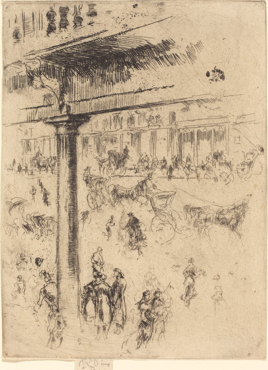 Regent's Quadrant by James McNeill Whistler (American, 1834 - 1903), 16X12"(A3)Poster Print