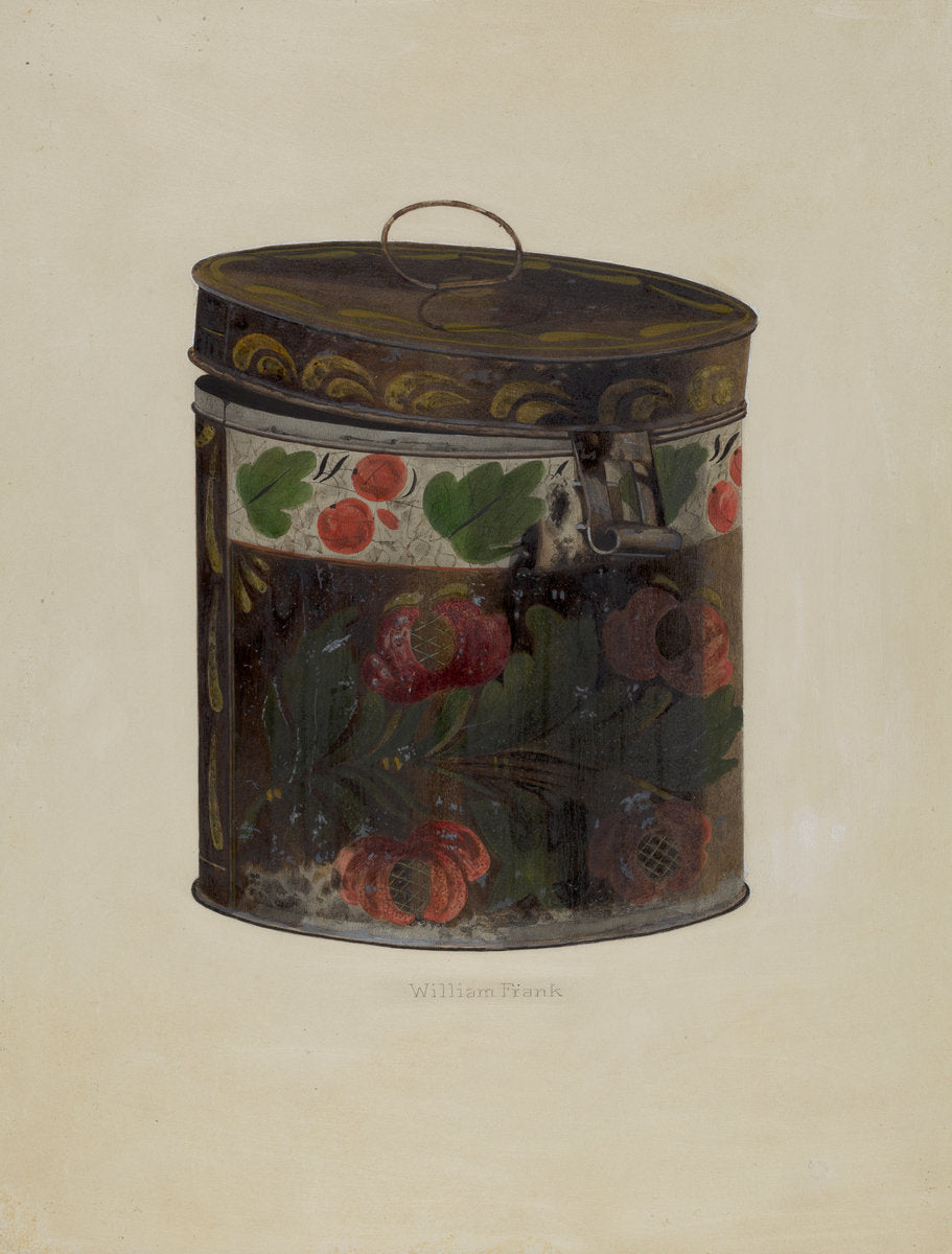 Toleware Tin Cannister by William Frank (American, active c. 1935), 16X12"(A3)Poster Print