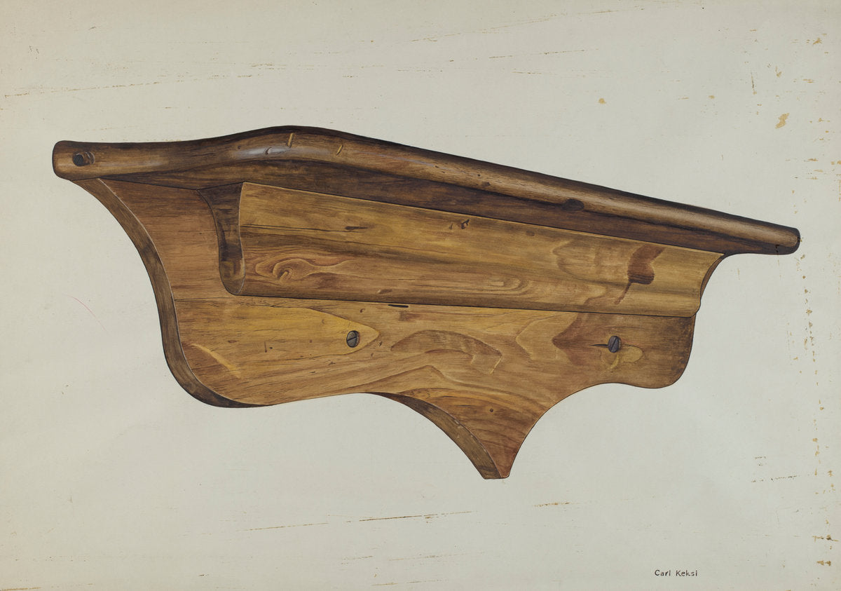 Wall Shelf by Carl Keksi (American, active c. 1935), 16X12"(A3)Poster Print