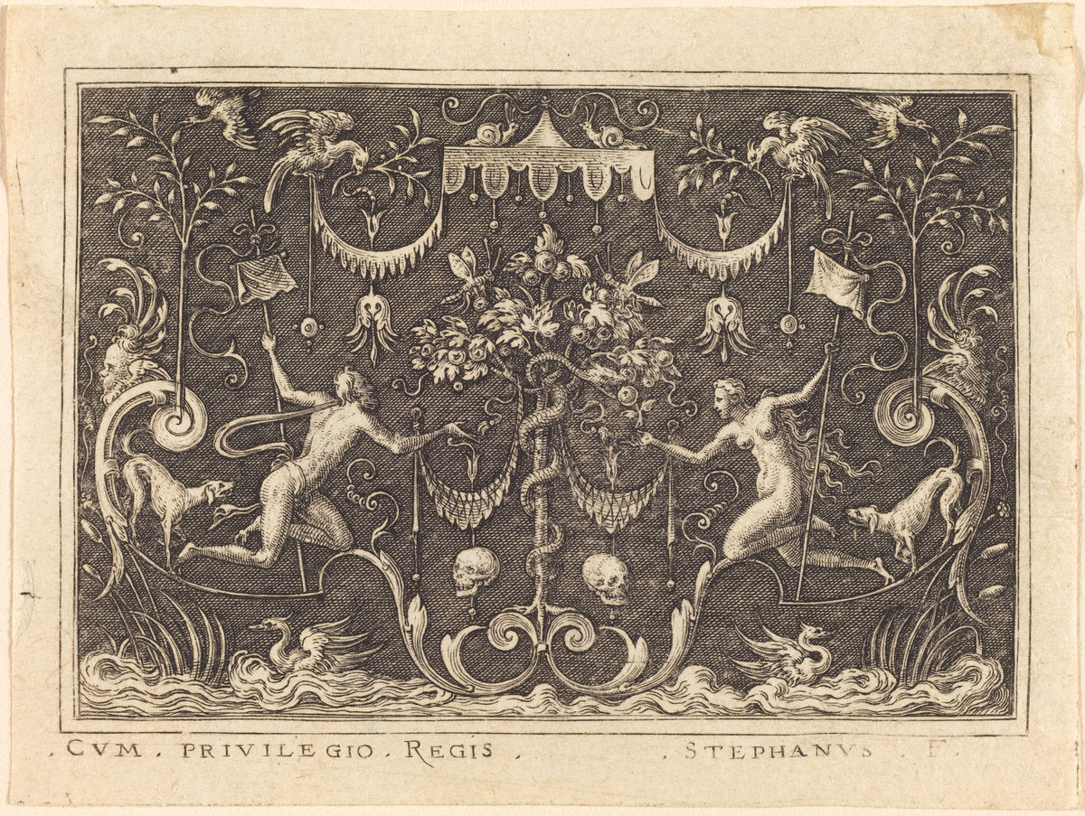 The Fall of Man by Etienne Delaune (French, 1518/1519 - 1583), 16X12"(A3)Poster Print