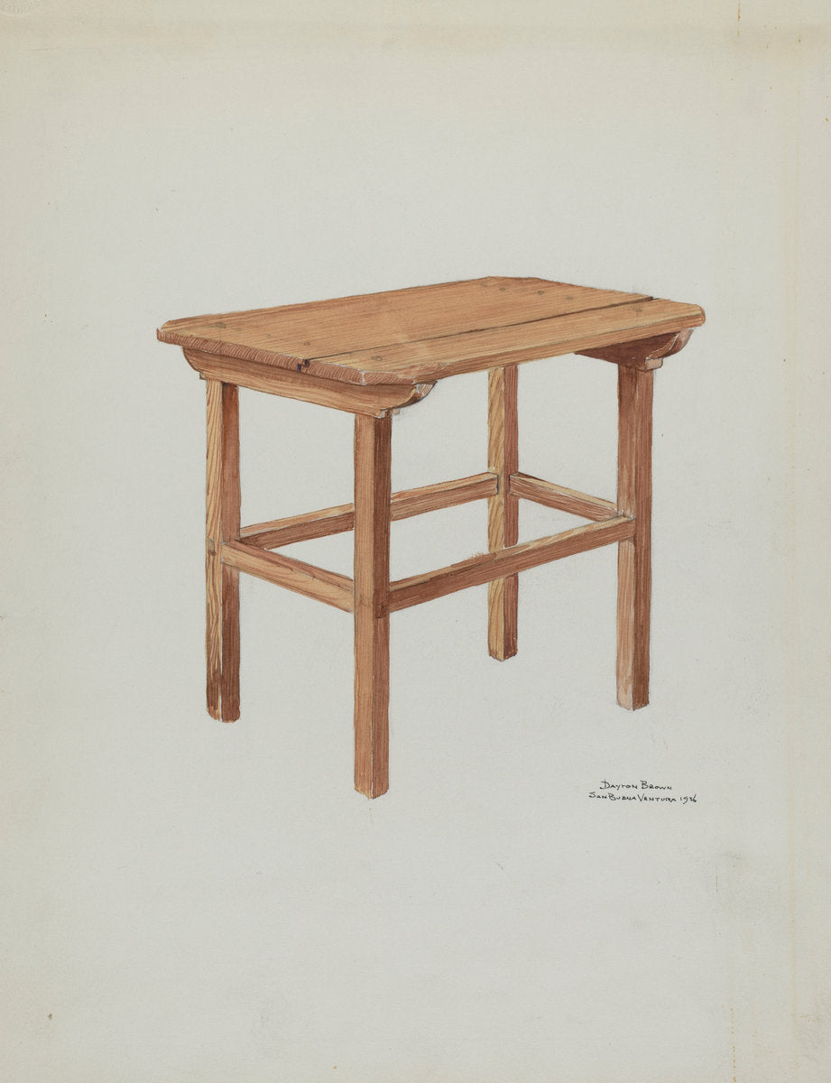 Sanctuary Table by Dayton Brown (American, active c. 1935), 16X12"(A3)Poster Print